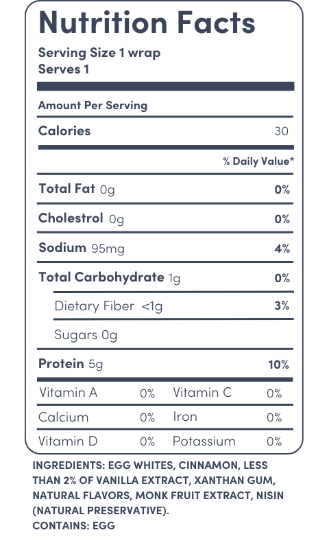 Egglife | Sweet Cinnamon Egg White Wraps – Egglife Foods, Inc.